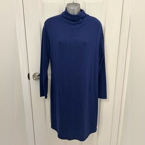 Joe Fresh Blue, Long Sleeve Turtle Neck Dress, Sz M